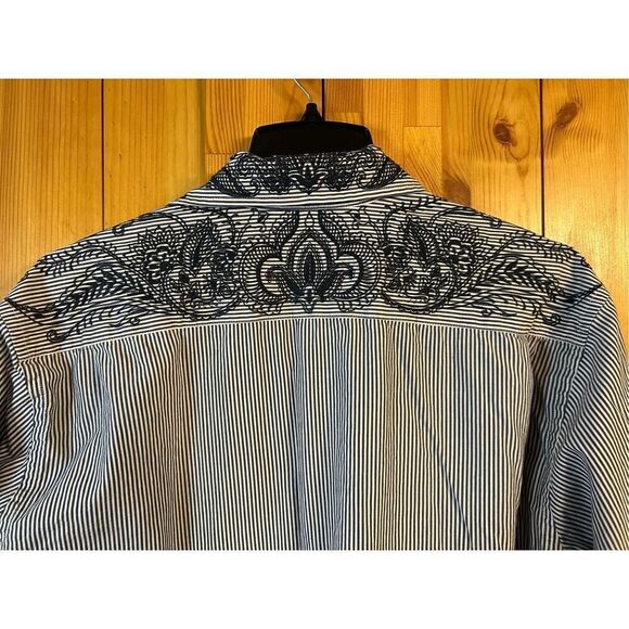 Lucky Brand 100% COTTON black striped, Embroidered Striped Size XL (0387) - Picture 7 of 7